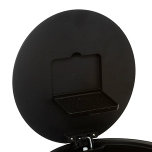 Poubelle métal 30L "Delta" gris charbon