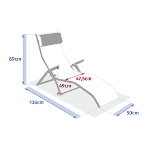 Transat "Decima" lin & argile aluminium et texaline