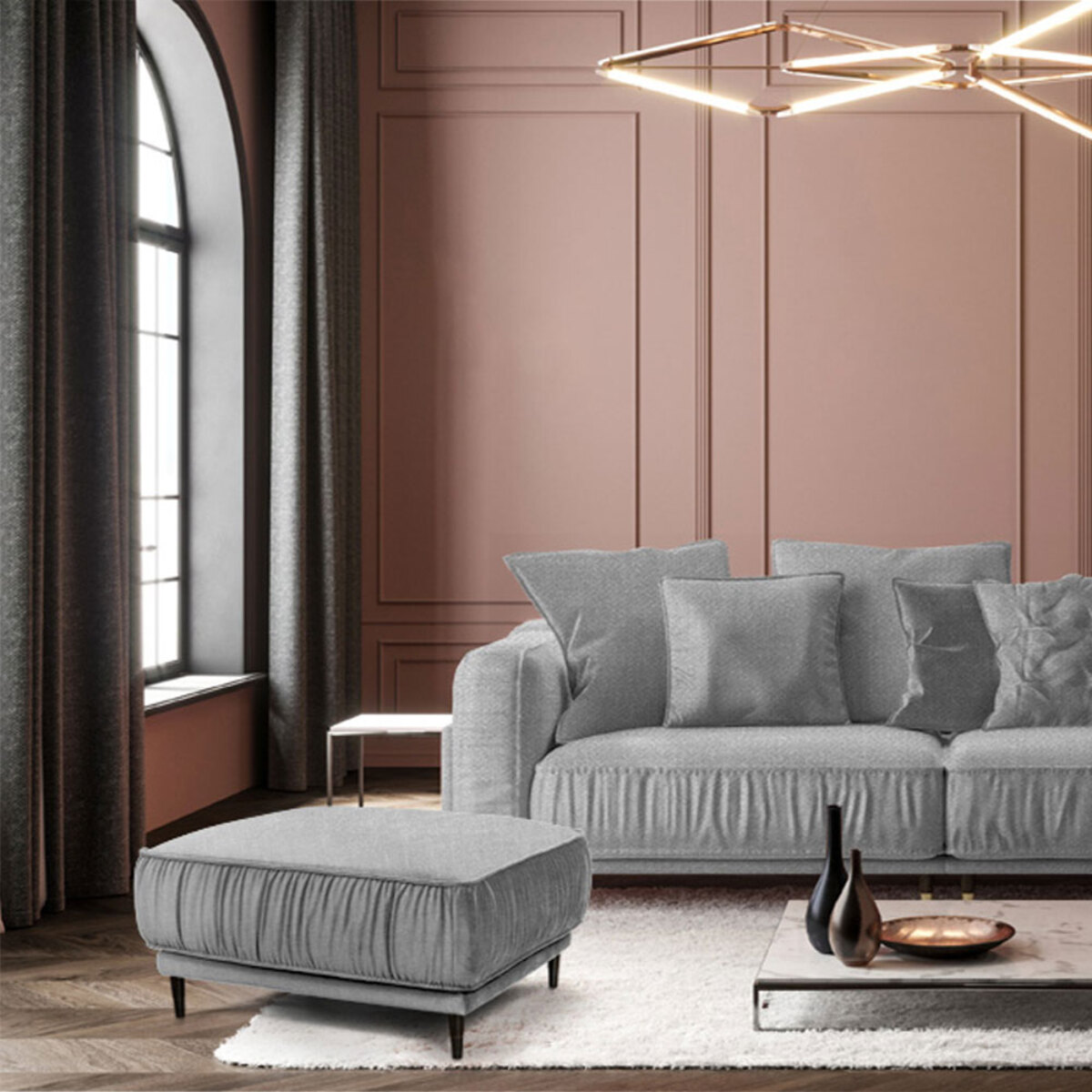 Pouf taille S Fiorenzo Tissu