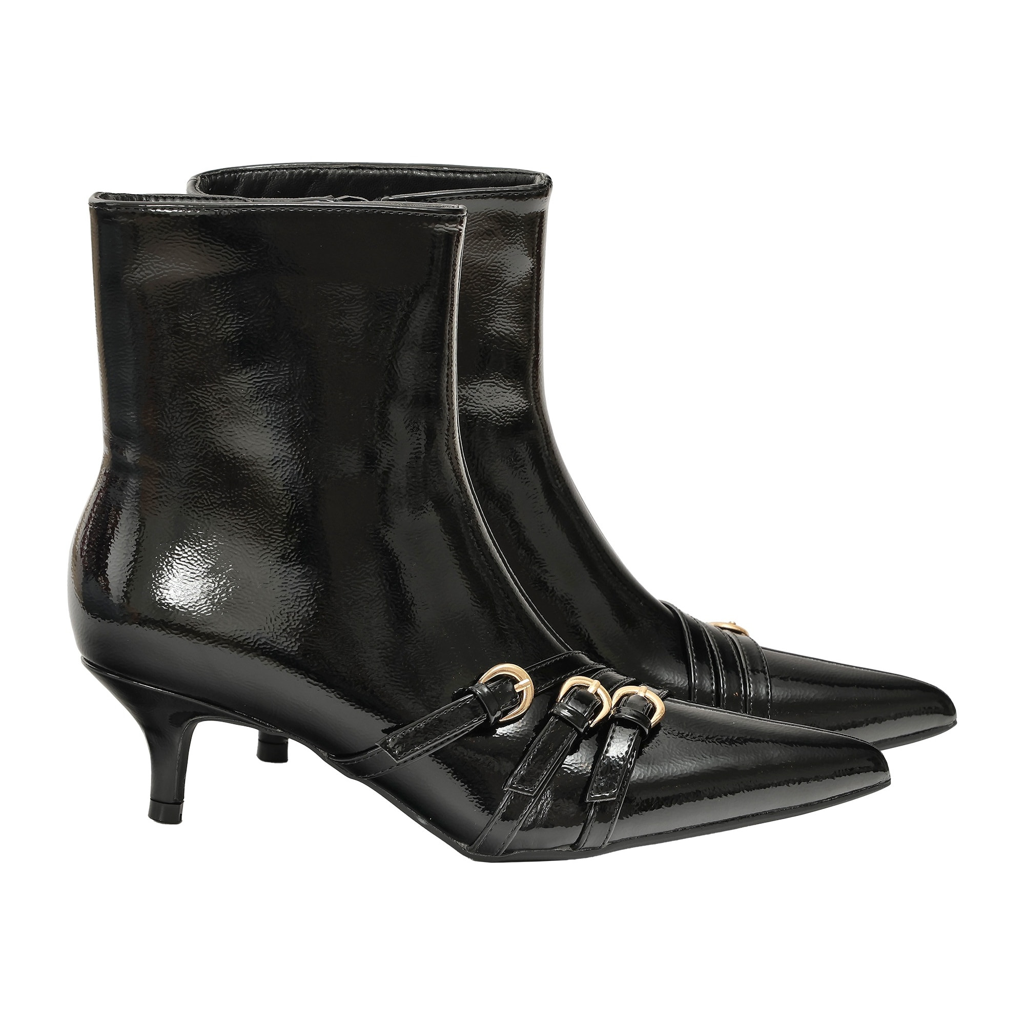 Tronchetto in simil pelle verniciata