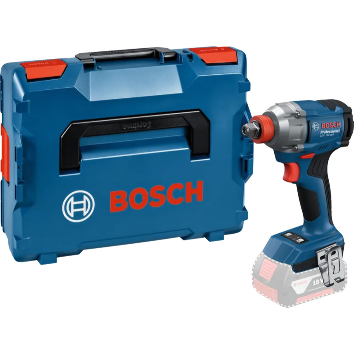 Clé à chocs sans fil GDX 18V-285 - BOSCH - sans batterie ni chargeur en L-BOXX 136 - 06019N2100
