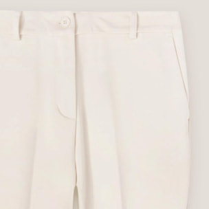 Motivi - Pantalón regular de punto milano - Blanco