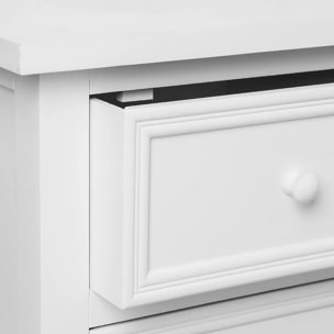 Chiffonnier "Charme" blanc 5 tiroirs