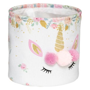 Set de 2 paniers enfant "Licorne" - blanc