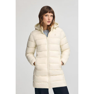 Giubbotto Salima Embroidery ecrù con logo Rigby Go