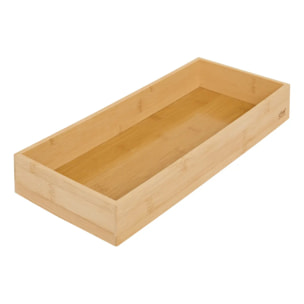 Organiseur Bambou L14,5/38,1cm beige 4 pièces