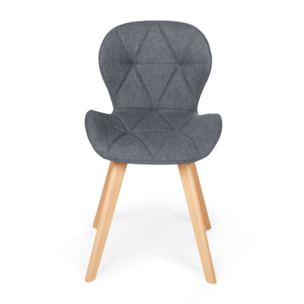 Chaises Gatsby en tissu et pieds bois