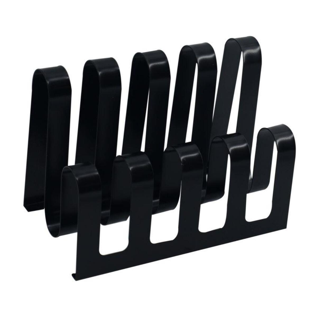 Portariviste in metallo nero 4 posti cm31x19h22