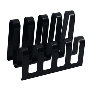 Portariviste in metallo nero 4 posti cm31x19h22