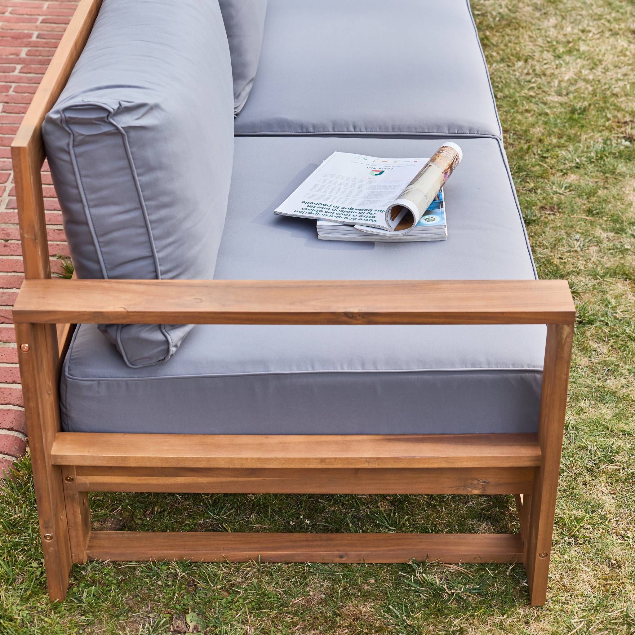 Salon de jardin bois d'acacia 5 places MENDOZA