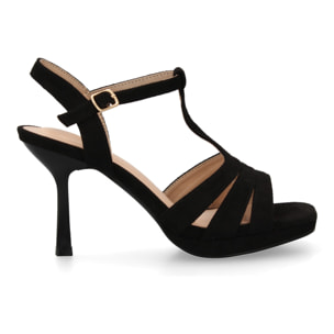 Sandalias de tacon para mujer, diseño comodo y elegante con tiras cruzadas en la pala