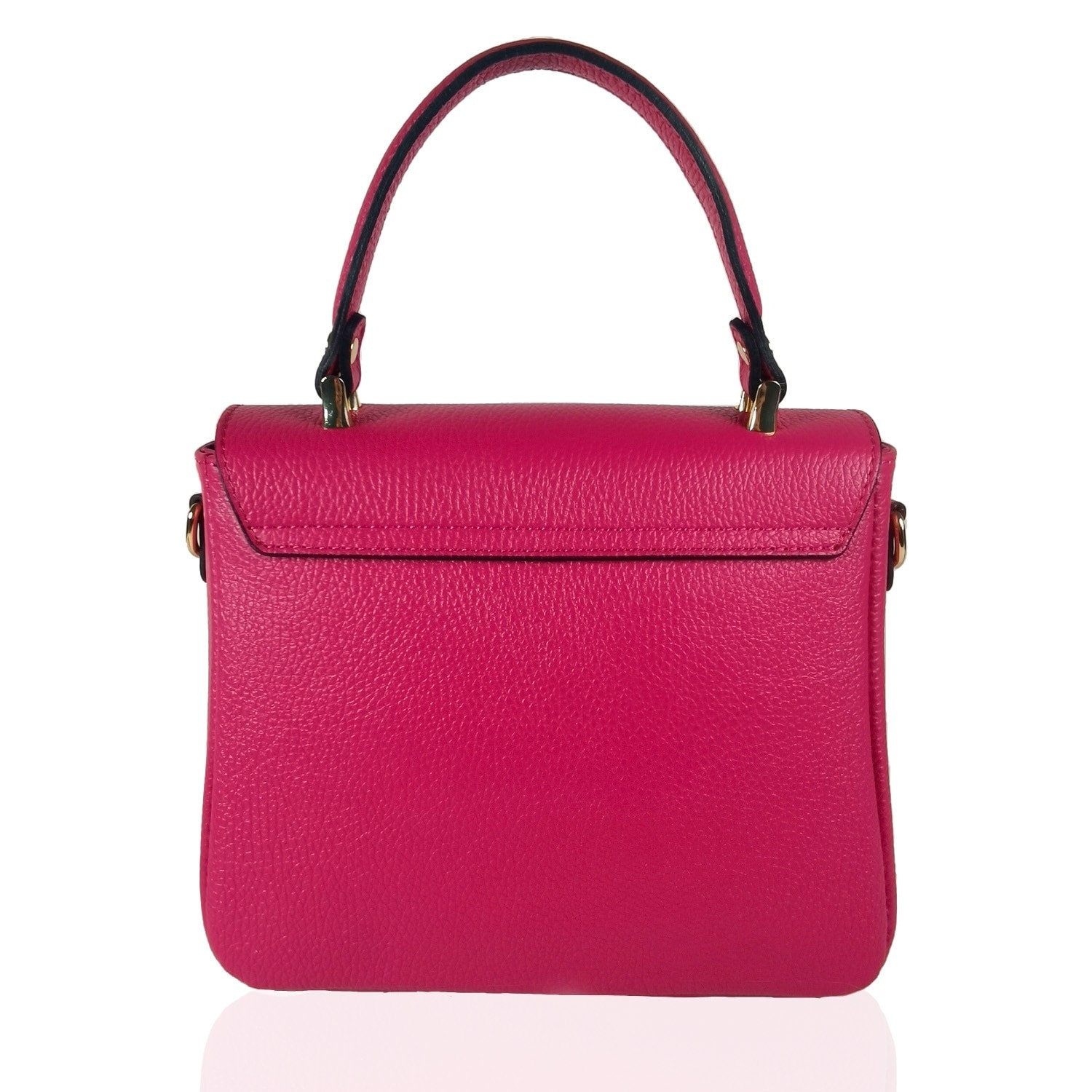 Borse Donna colore Fuxia-in pelle Made in Italy 22x22x12cm