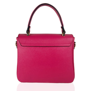 Borse Donna colore Fuxia-in pelle Made in Italy 22x22x12cm