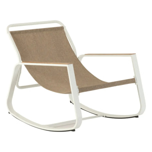 Fauteuil à bascule de jardin "Felinio" taupe