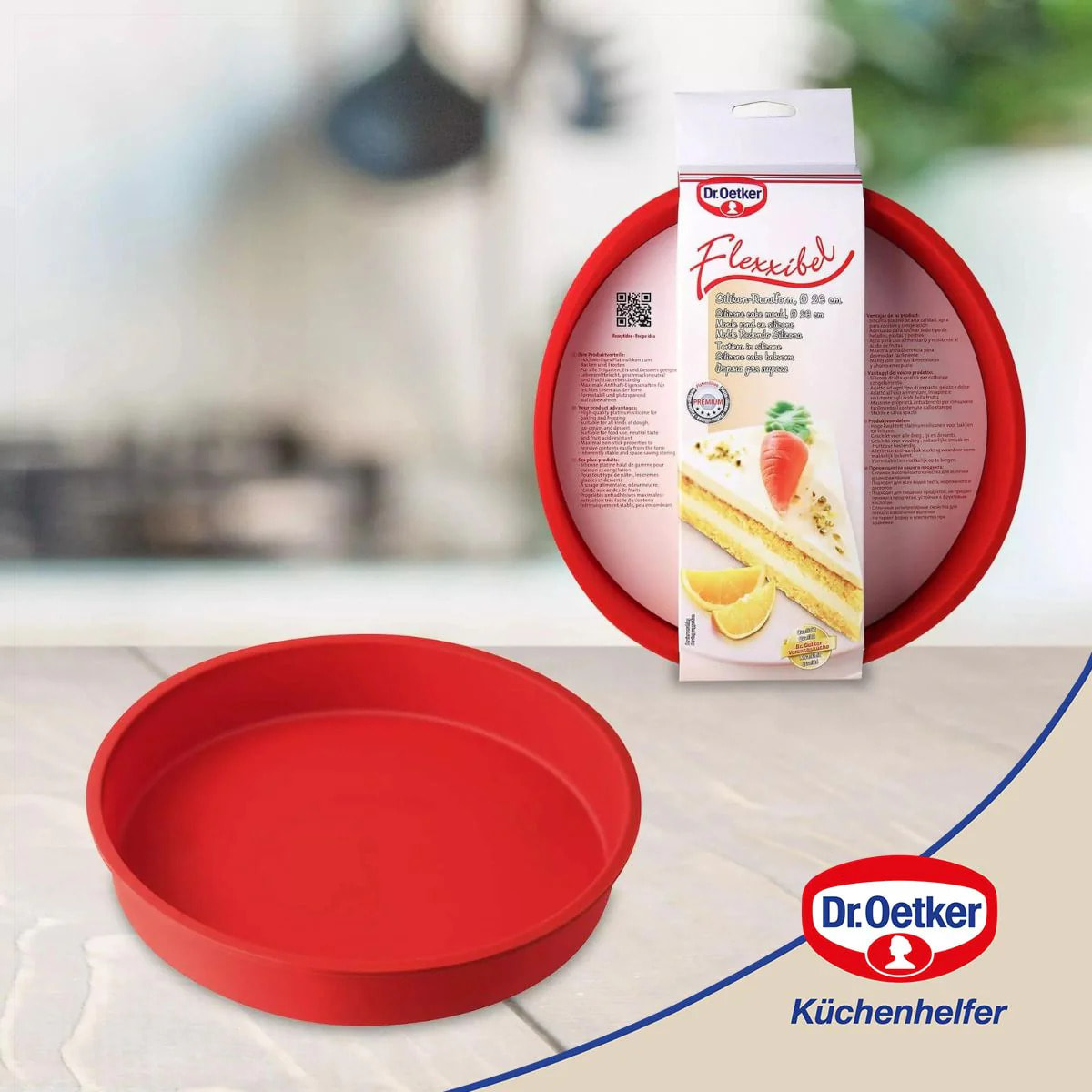 Moule à manqué en silicone de 26 cm Dr. Oetker Flexxibel Love