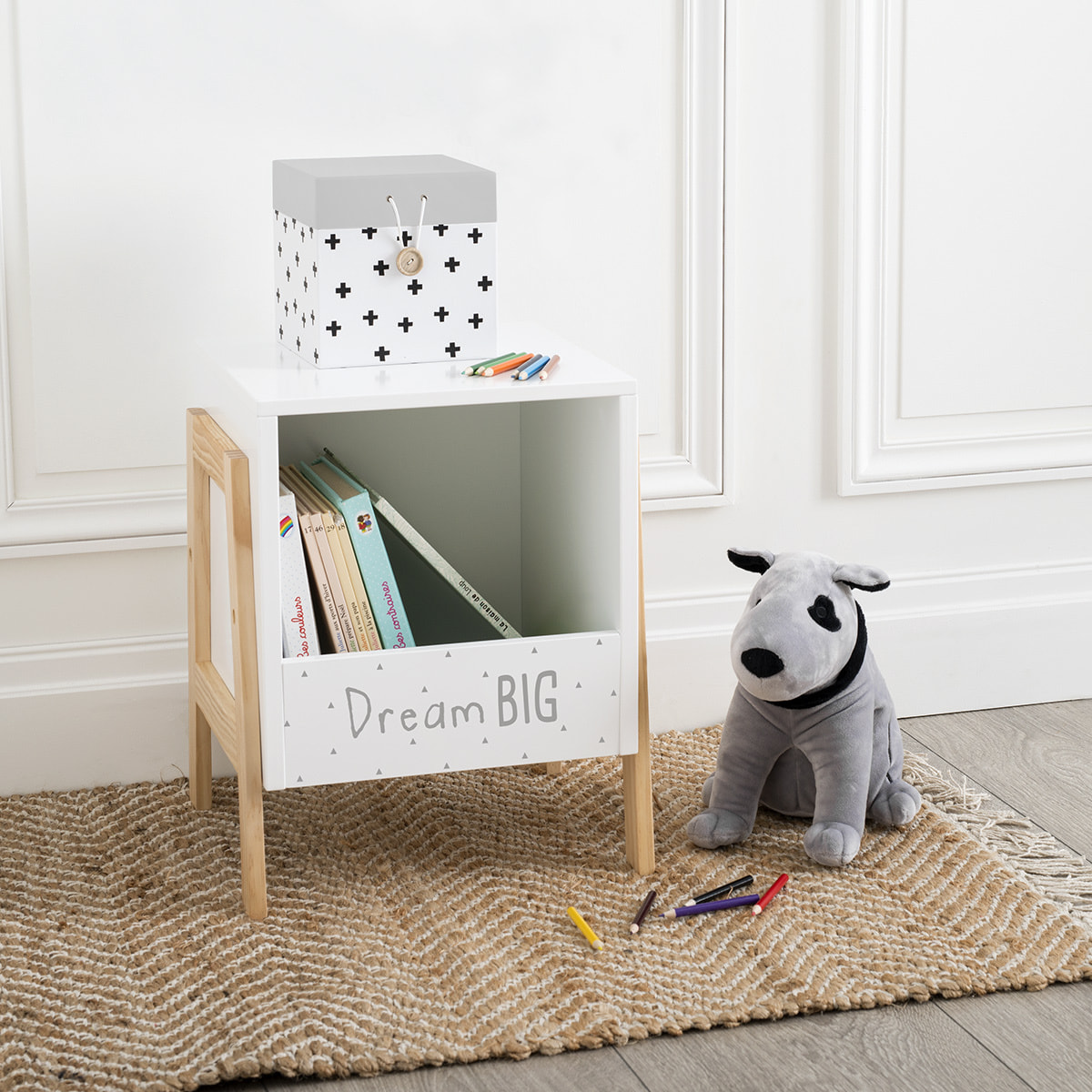 Casier de rangement enfant blanc 33x40cm
