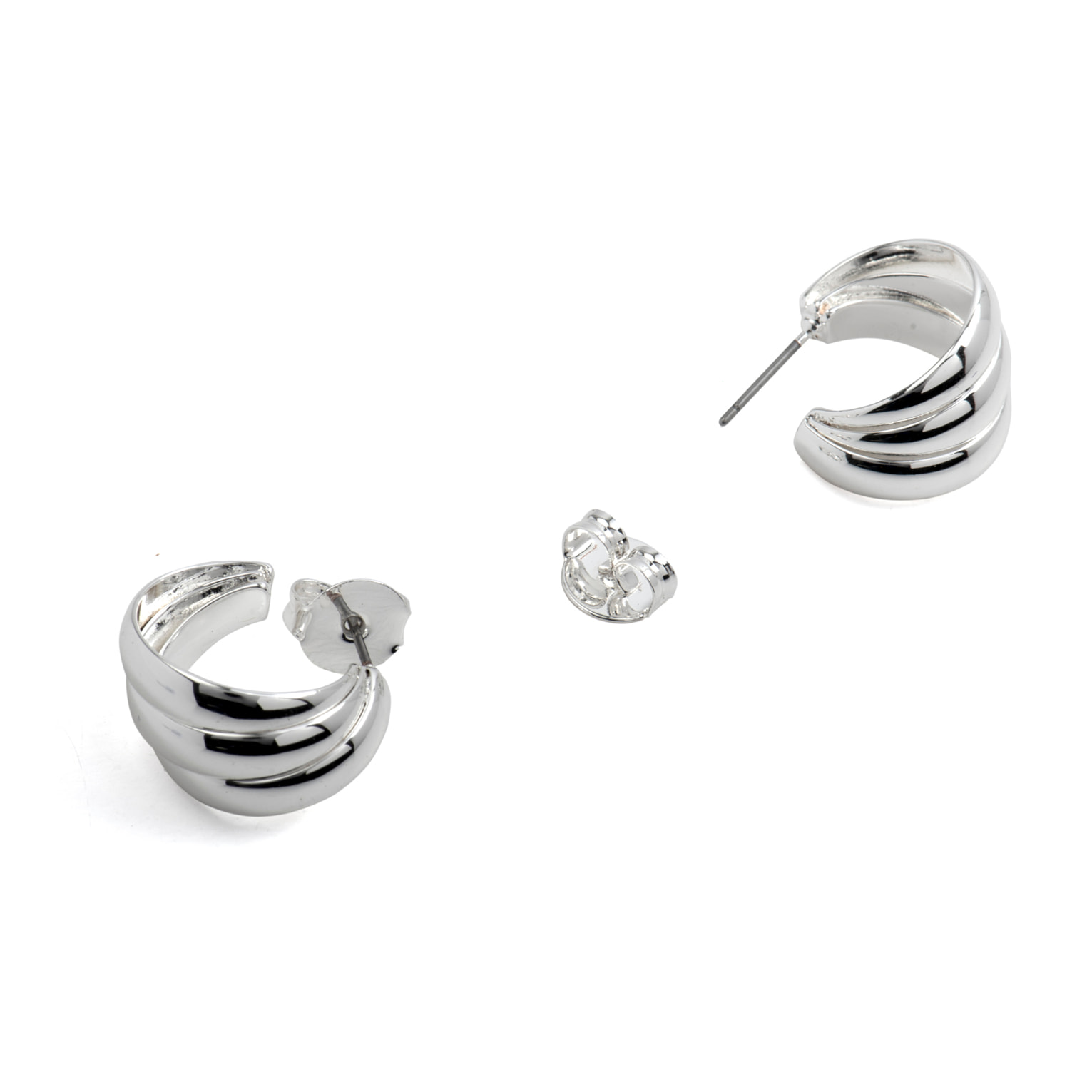 Pendientes acabado plata