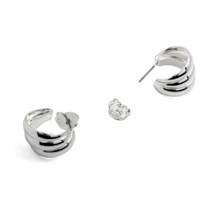 Pendientes acabado plata