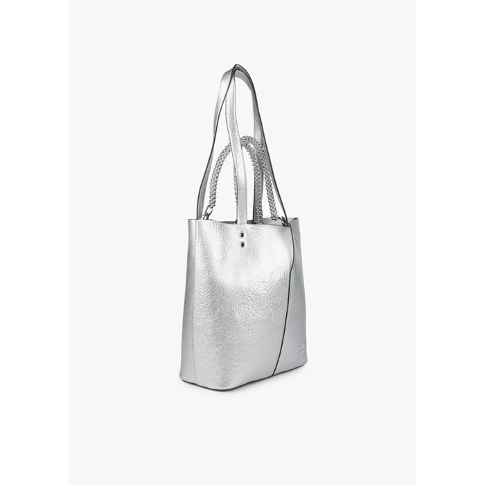 Borsa shopper metallizzata