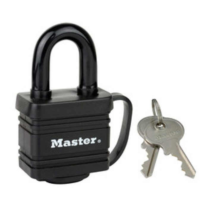 Cadenas en acier laminé à goupilles MASTERLOCK protection thermoplastique - 40 mm - 7804EURD