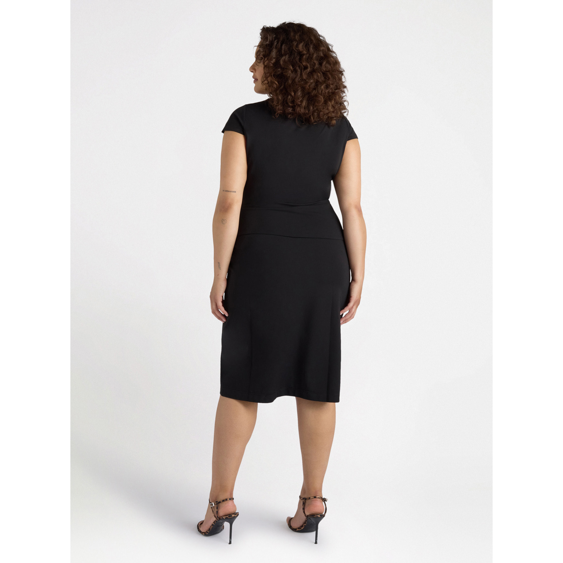 Fiorella Rubino - Vestido de punto con nudo lateral - Negro