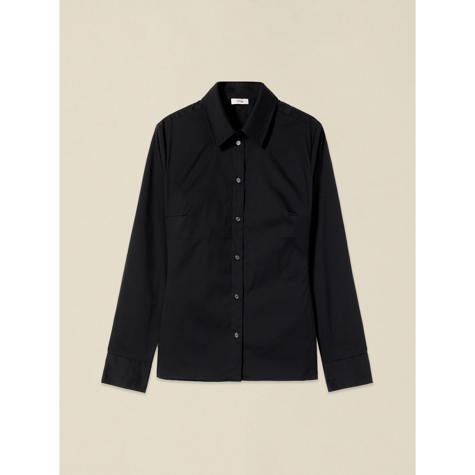 Oltre - Camicia basic in popeline - Nero
