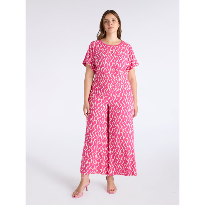 Fiorella Rubino - Pantalones de viscosa LENZING™ ECOVERO™ - Fuchsia