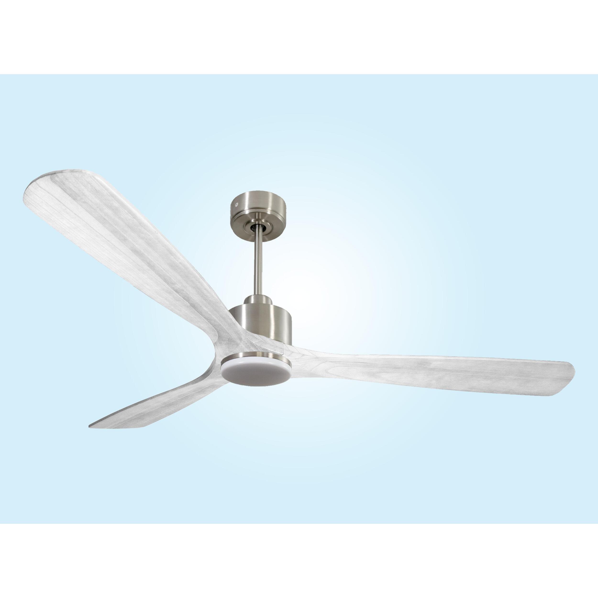 Ventilador de techo Modo Invierno/Verano Termostato Dimable Wifi Motor DC Techos Inclinados Mando a Distancia Luz tres tonos Hypersilence Memoria Vendible Shopify (AUTOMATICO) MadeiraD166C03LED65067 PURLINE