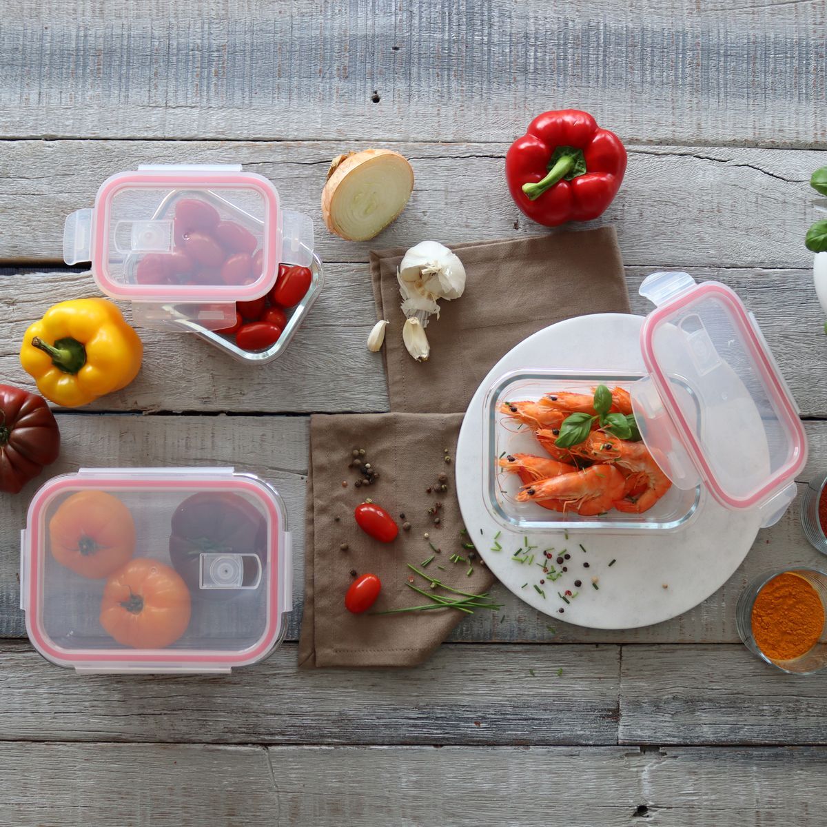 Boîte hermétique rectangulaire 370ml en verre CLEMENTINE