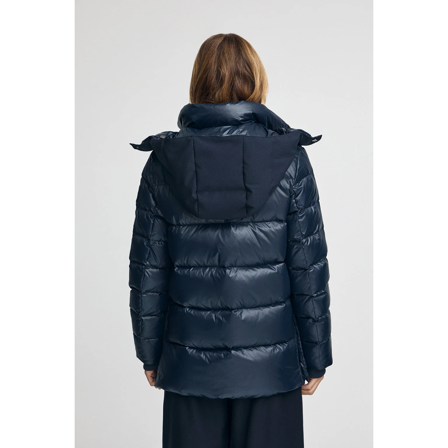 Chaqueta de plumas Ofelia azul marino con logo Polo Club