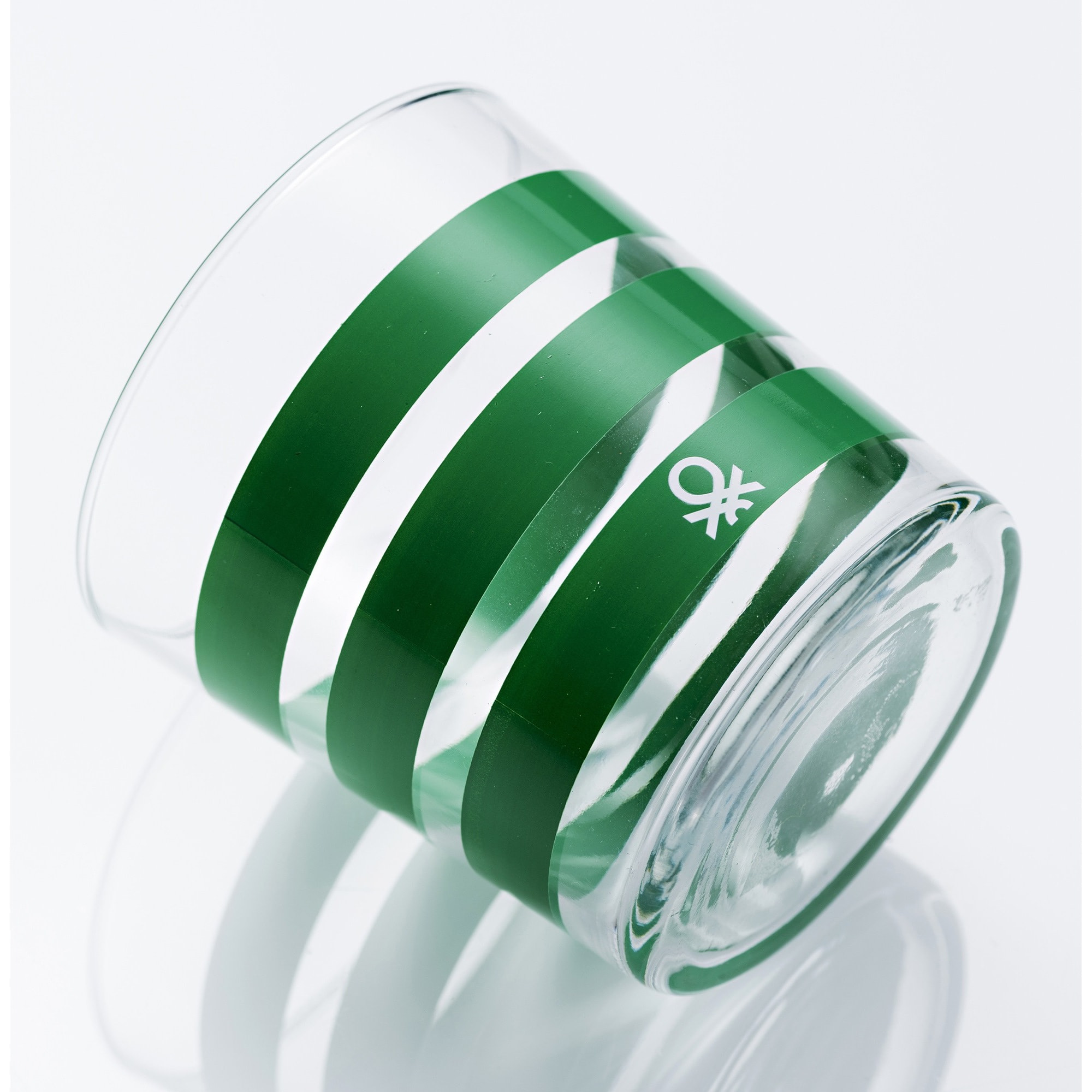 Set cristalería 12 piezas de vasos de vidrio decorados, benetton