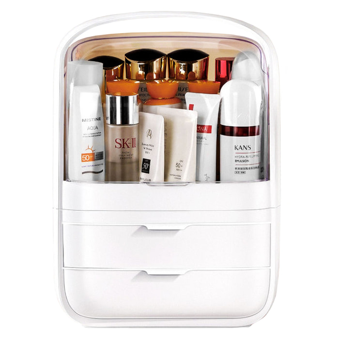 Caja de almacenamiento de maquillaje blanca joybos