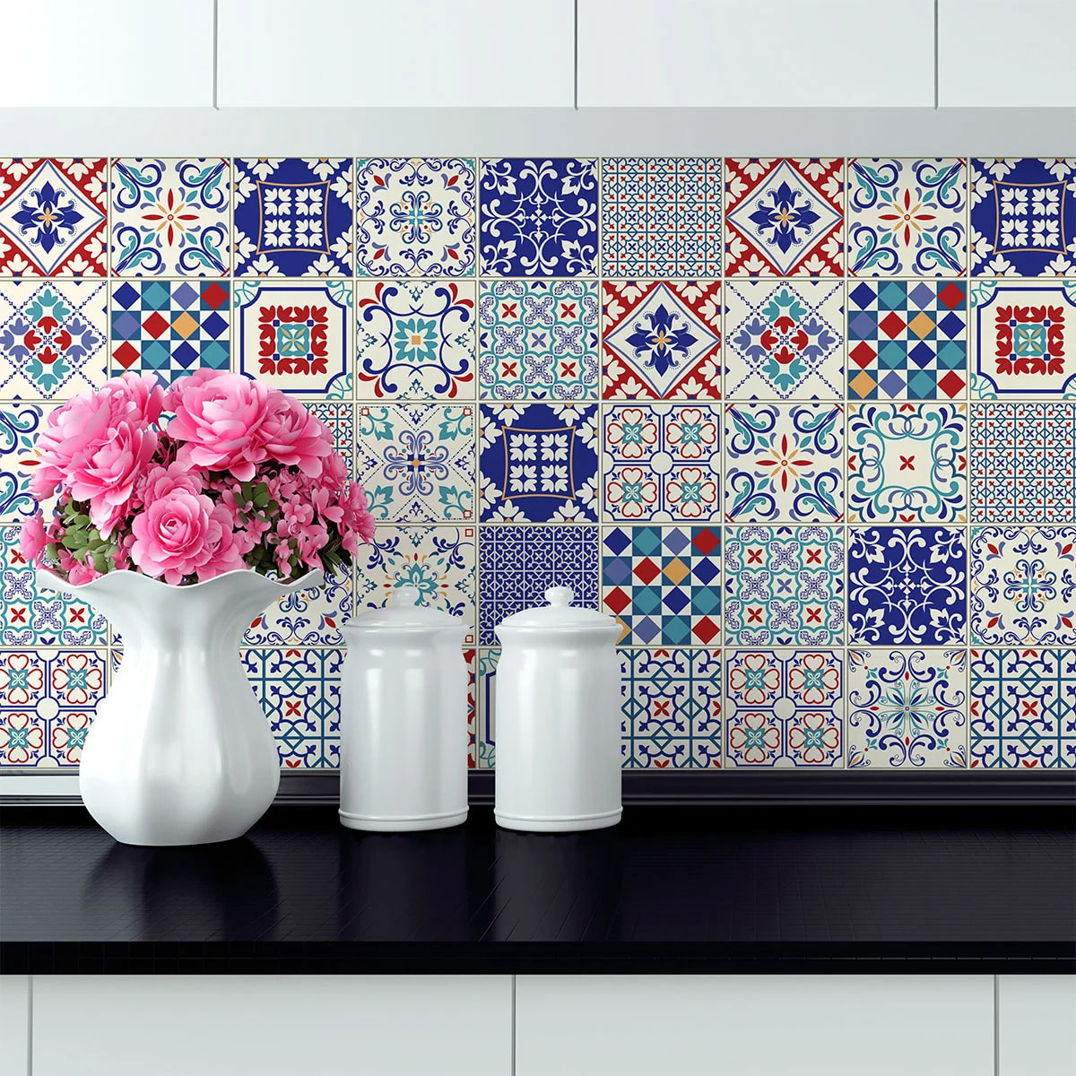 Sticker carrelage - Ambiance Sticker - 30 CARRELAGES AZULEJOS SIRANO - AZULEJOS SIRANO - 15x15cm