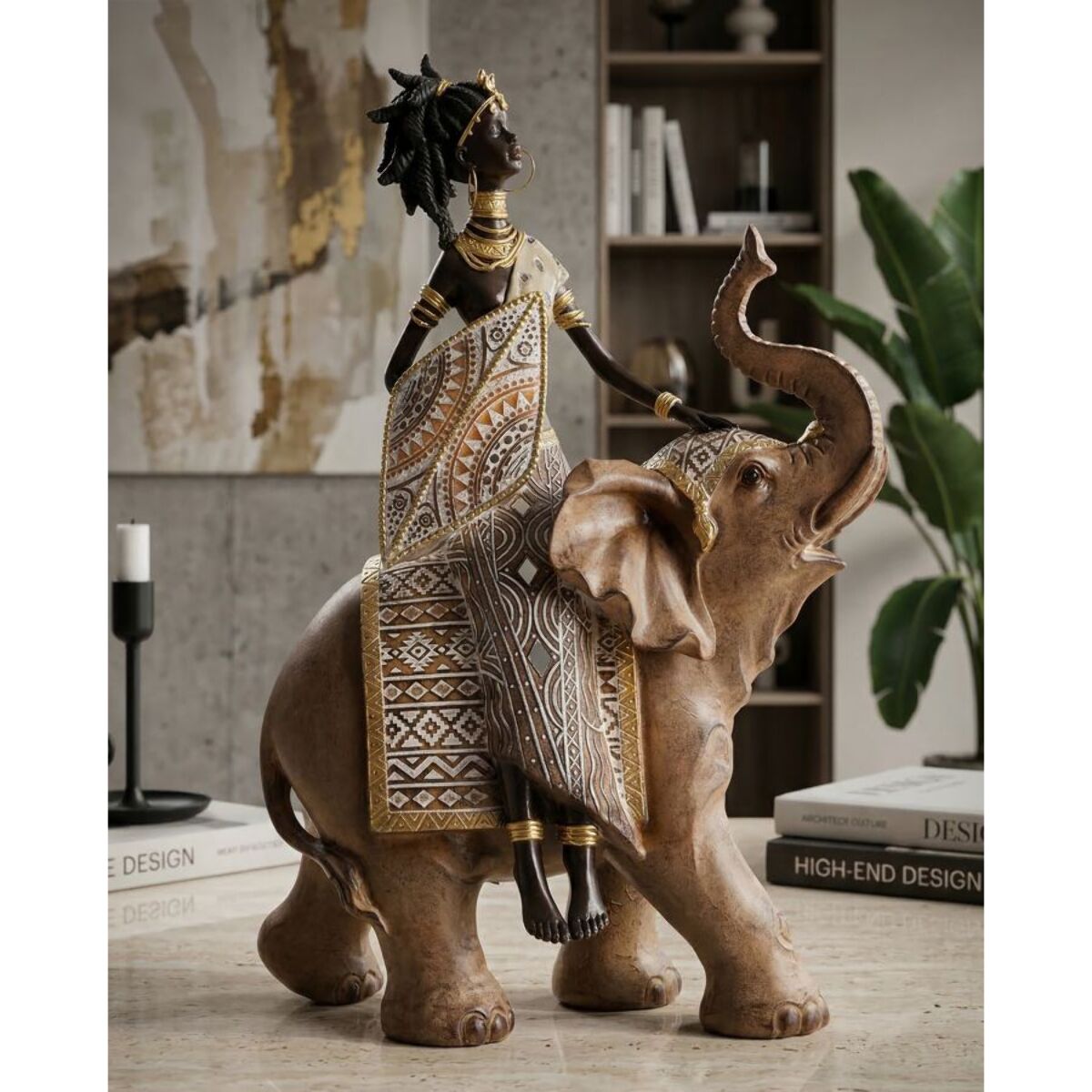 MASAI TRIBAL C/ELEFANTE CM 22,5X12X32,5