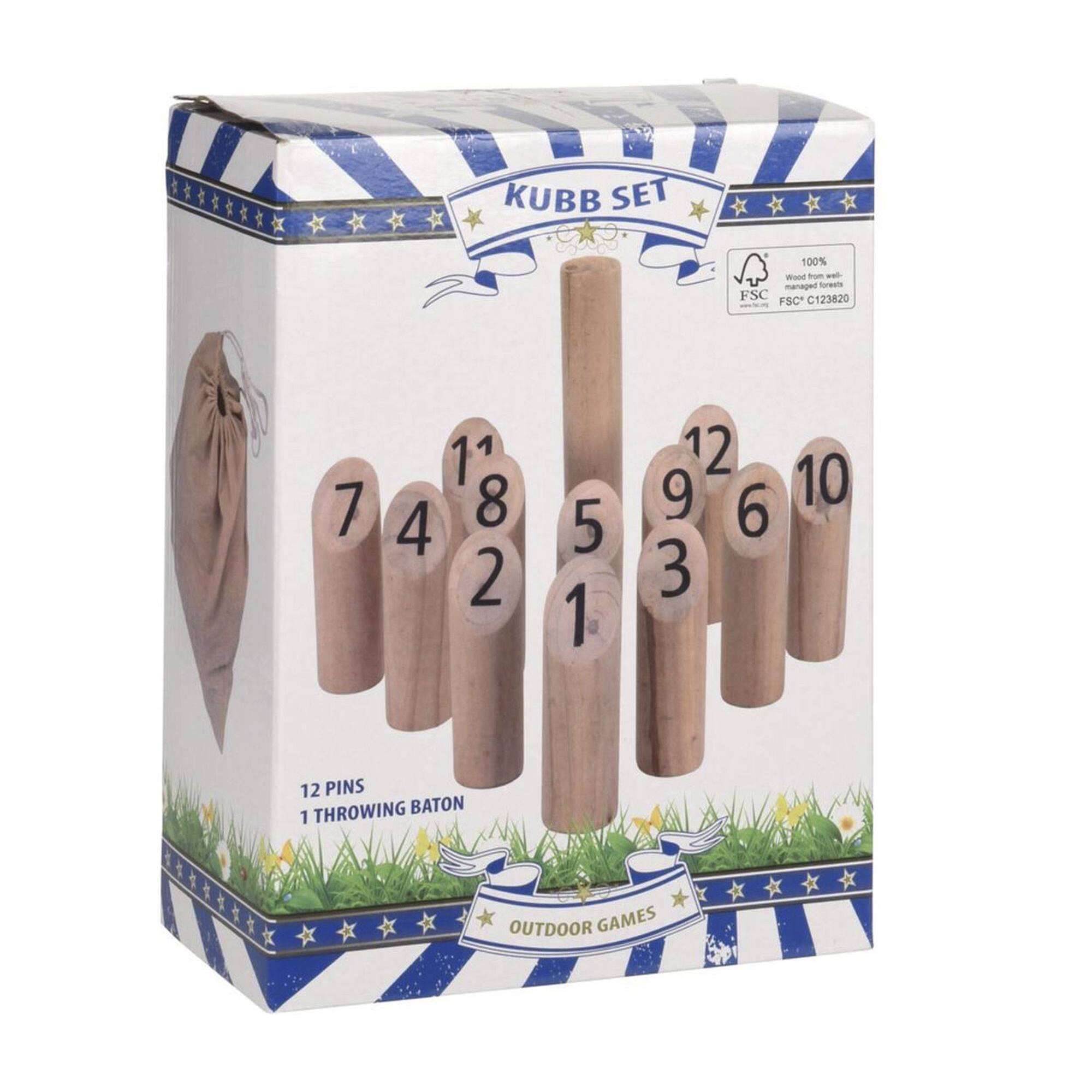 Well home - juego de madera kubb set de 13pzs en madera