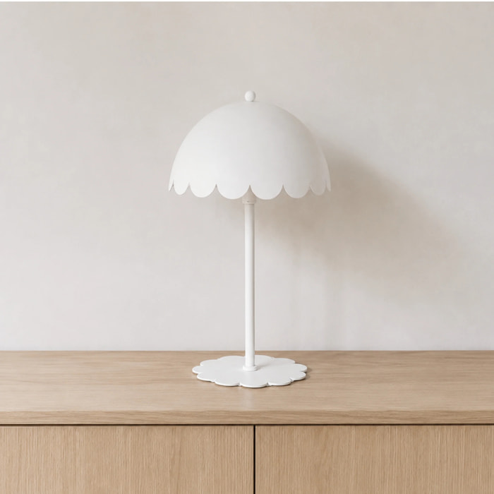 Lampe à poser en métal blanc H43 cm - Flow