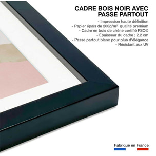 Affiche Envolée au soleil Affiche sous cadre noir