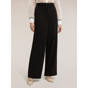 Motivi - Pantalones palazzo de tejido crepé - Negro