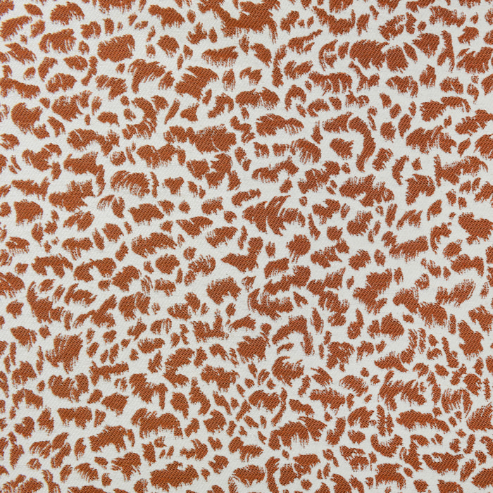 Rideau jacquard abstrait texturé à oeillets - Orange Foncé