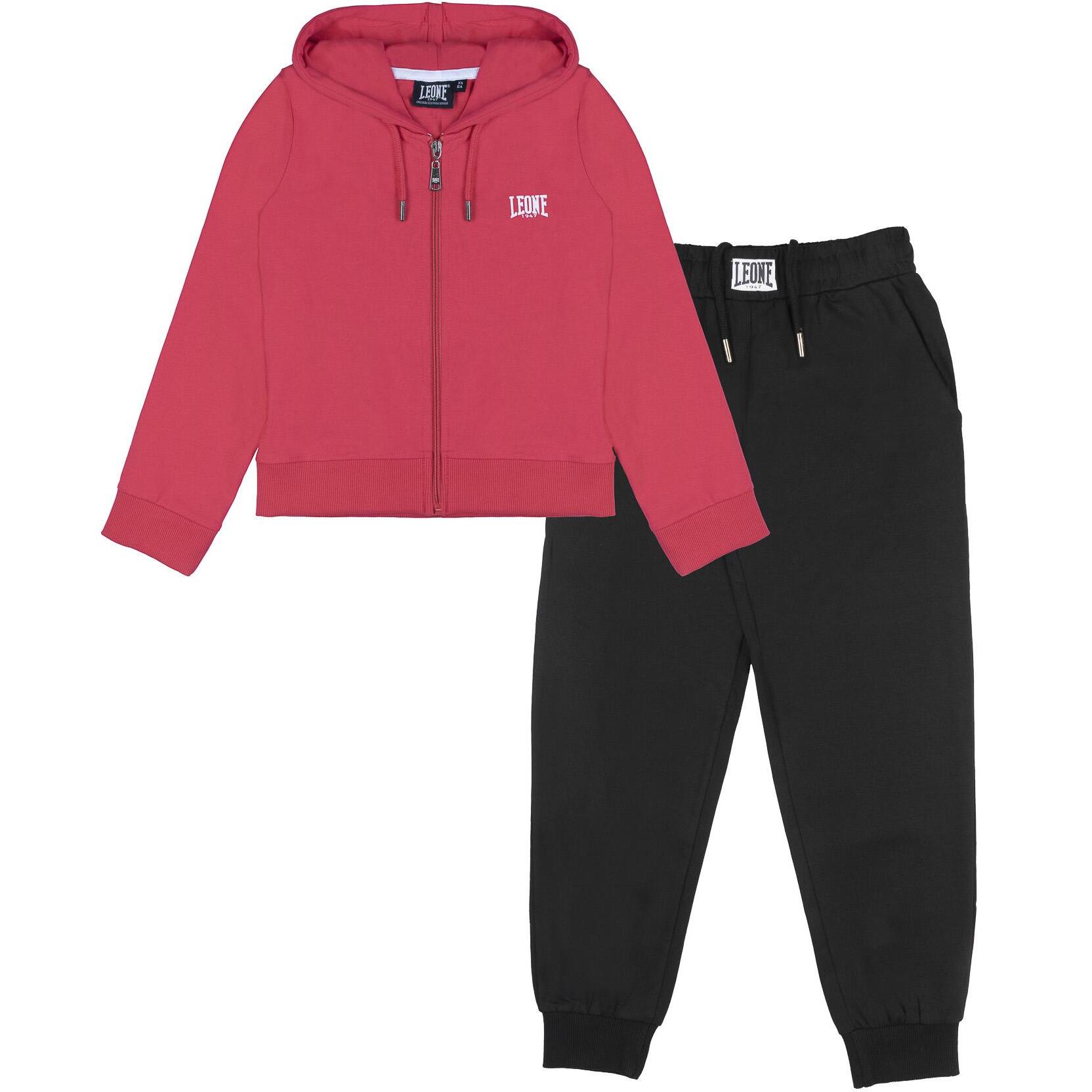 Tuta da bambina in cotone non garzato Leone Sporty