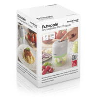 Mini tritatutto ricaricabile portatile echoppie innovagoods - grigio, verde e trasparente - 250 ml