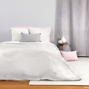 Parure housse de couette gaze de coton blanc