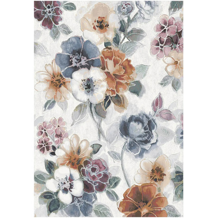 Tappeto Disegno Floreale Multicolore
