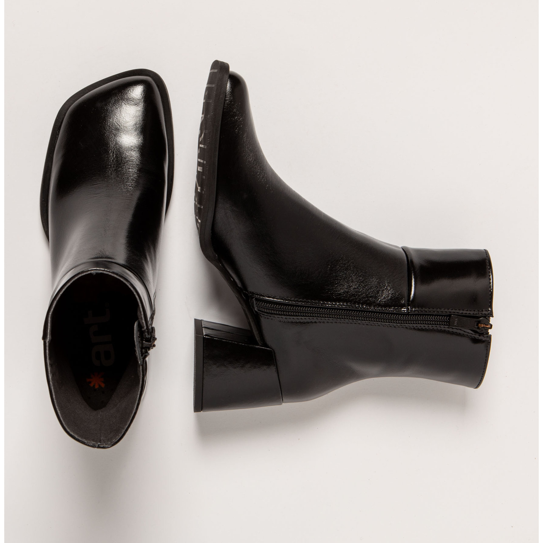 Botines 1706 NAPPA SHINNY BLACK/ VERONA color Black