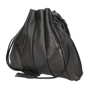 Borsa a spalla da donna - Modello Nunzia - Vera pelle - 30.0 x 33.0 x 7.0 cm