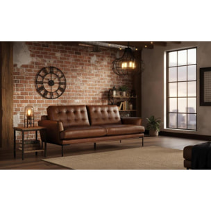 CANAPÉ 3 PLACES EN CUIR - 83 x 200 x 90 cm