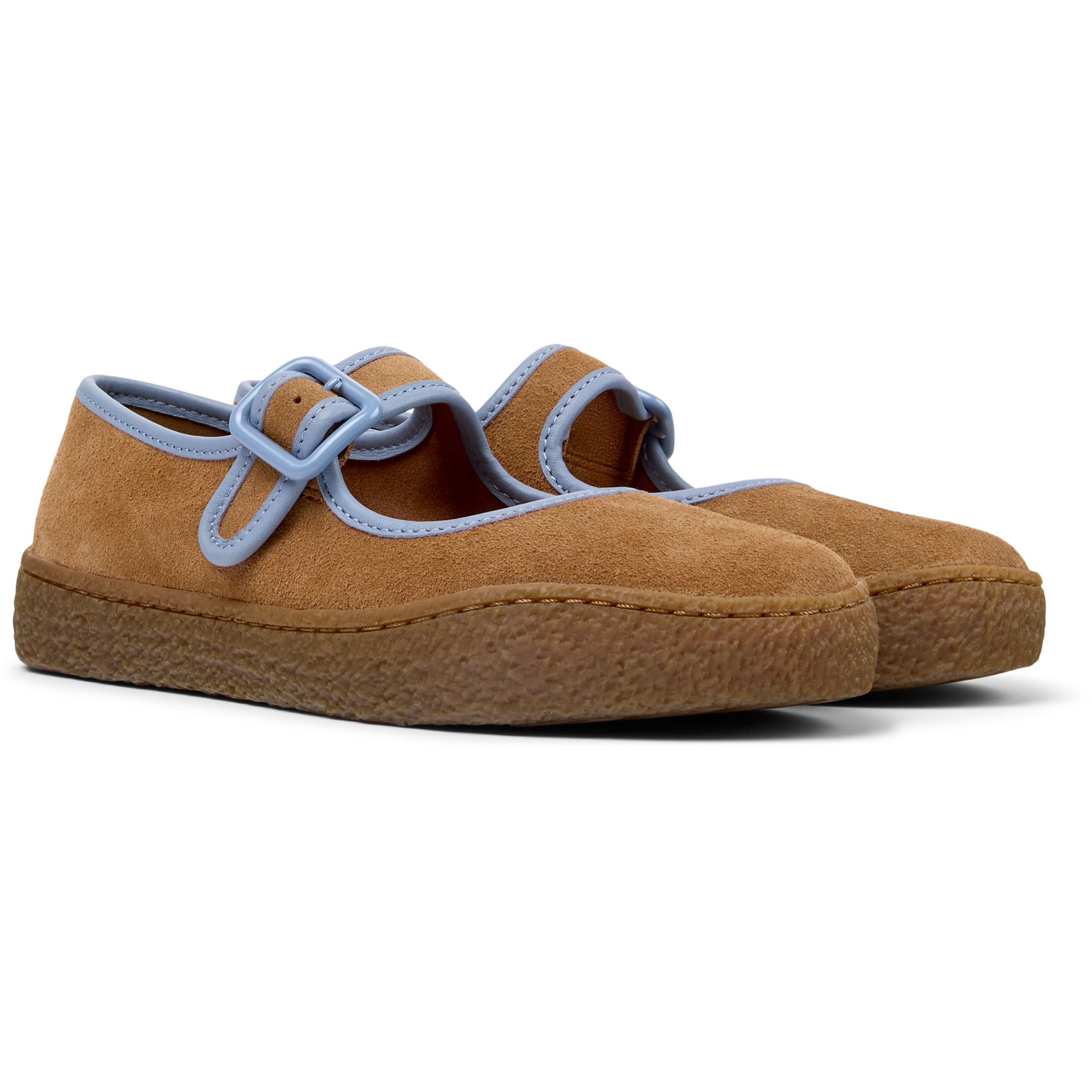 Bailarinas - CAMPER Peu Terreno - Marron - Cuero de gamuza