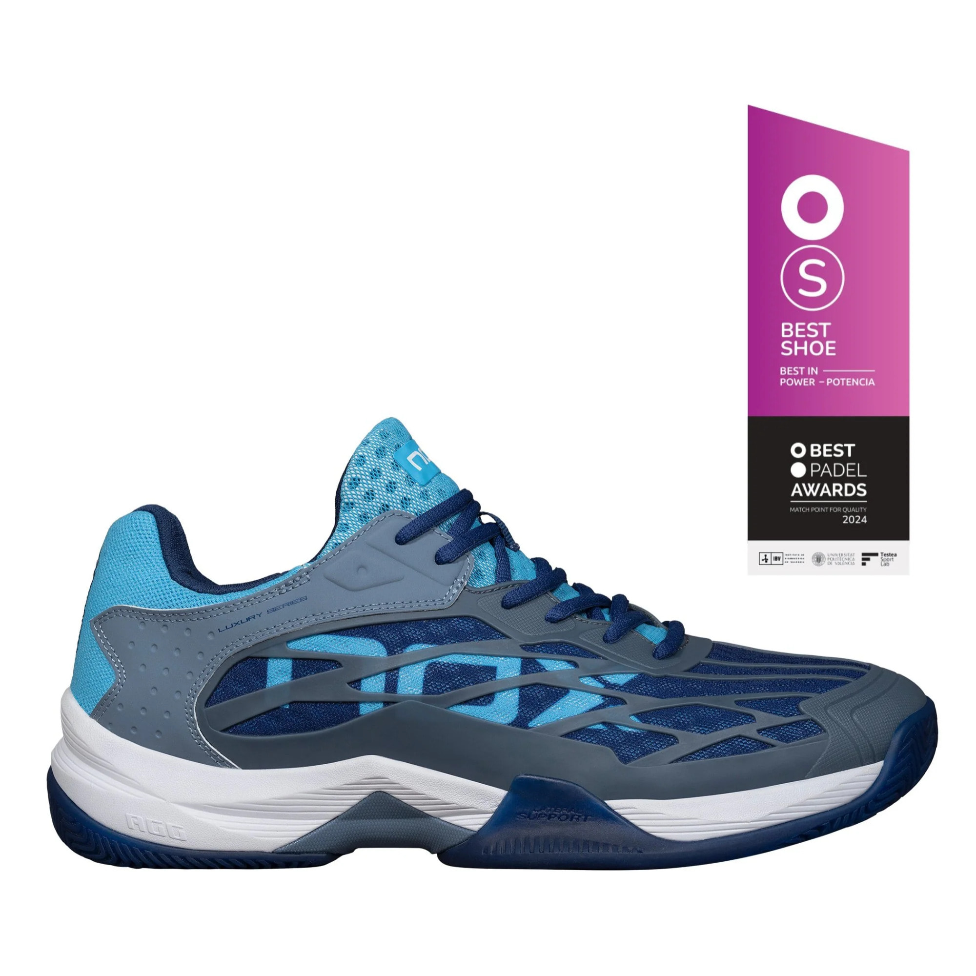 Zapatillas de pádel AT10 LUX Piedra/Azul bonnie