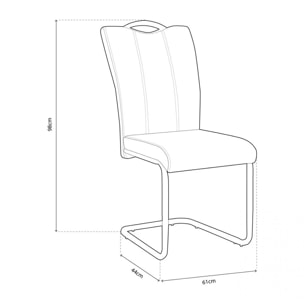 Pack 4 sillas de comedor Dana Tex Beige