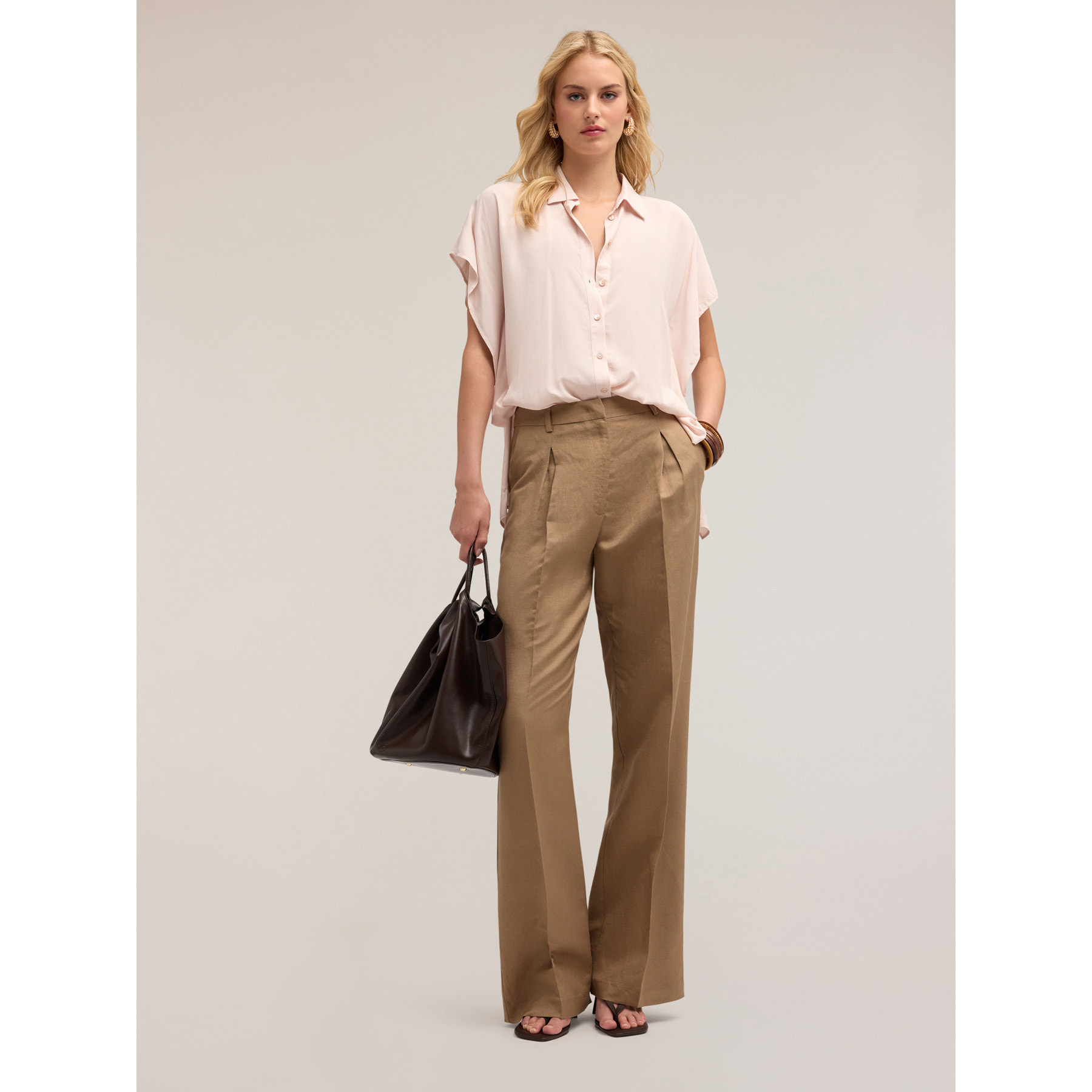 Motivi - Gilet over misto lino - Beige